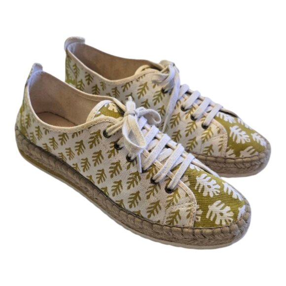 Ochre ANTHROPOLOGIE SZ Blockprint Dapohne Jute Sneaker sz 39/ 8.5 - Picture 6 of 11